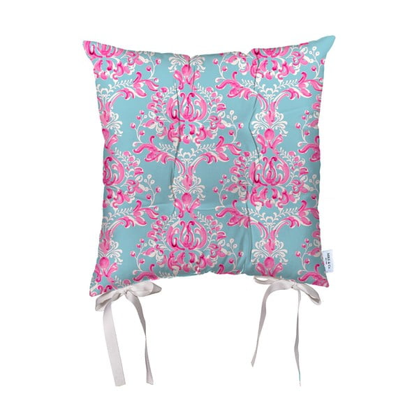 Mėlyna ir rožinė mikropluošto sėdynės pagalvėlė Mike & Co. NEW YORK Butterflies, 36 x 36 cm