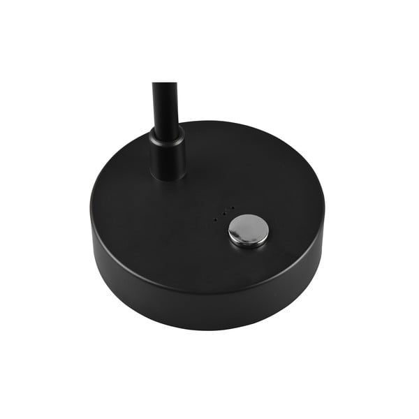Stalinis šviestuvas blizgios juodos spalvos LED su pritemdymo funkcija (aukštis 28 cm) Lenny – Trio-image-4