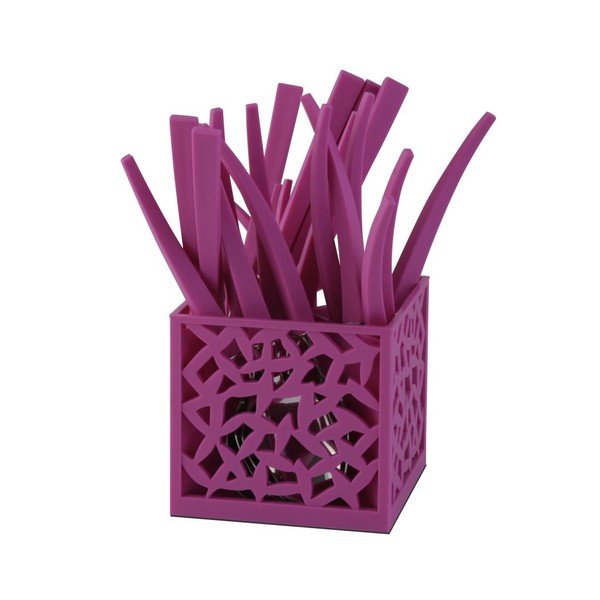 24 violetinių stalo įrankių rinkinys su stovu "Vialli Design Mia-image-1