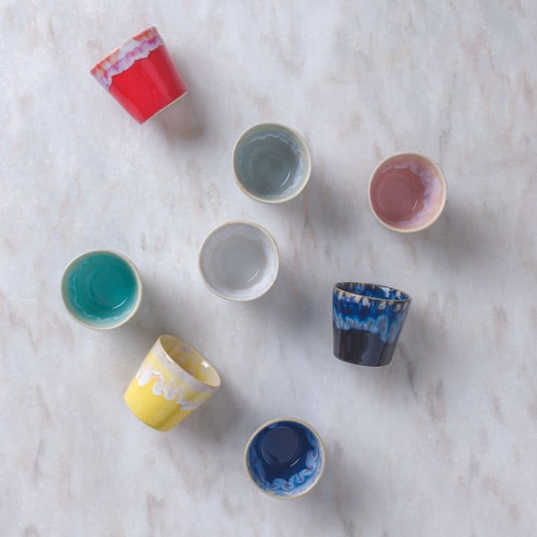 Raudonos ir baltos spalvos akmens masės espreso puodelis Costa Nova, 90 ml-image-4