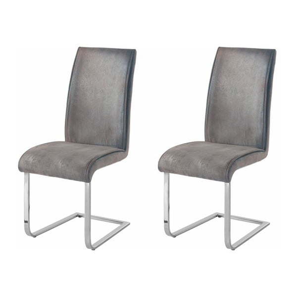 2 pilkų kėdžių rinkinys "Støraa Manto