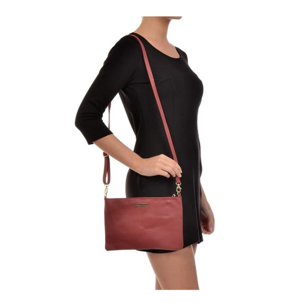 Raudona odinė rankinė Anna Luchini Kate-image-4