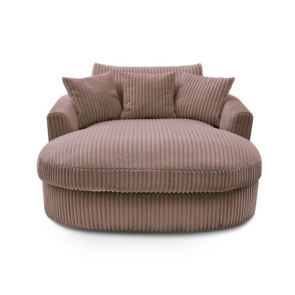 Rožinės spalvos krėslas iš kordinio velveto Belem – Bobochic Paris-image-3