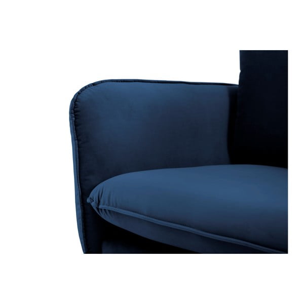 Mėlyna aksominė sofa Cosmopolitan Design Vienna, 160 cm-image-4