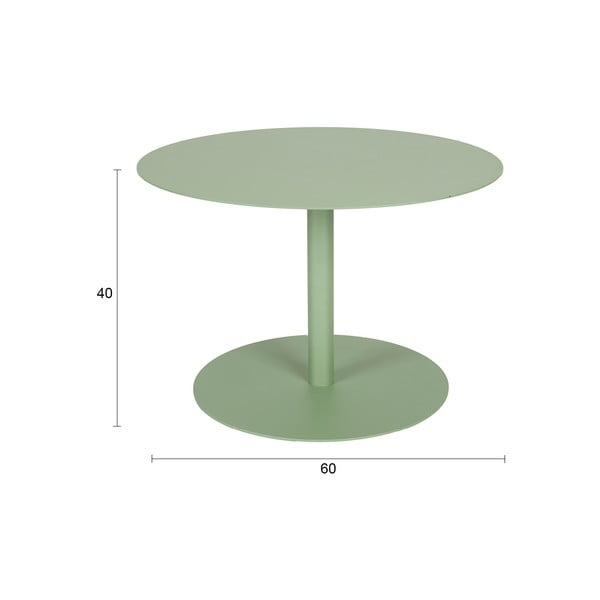 Šalavijo spalvos iš plieno apvalios formos kavos staliukas ø 60 cm Snow – Zuiver-image-4