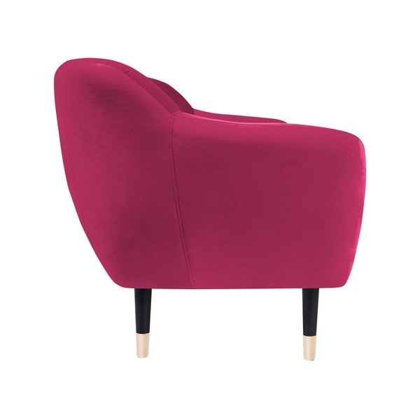 Rožinė sofa su juodomis kojomis Mazzini Sofas Amelie, 158 cm-image-3