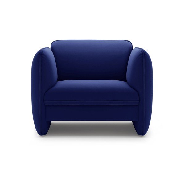 Mėlynos spalvos krėslas iš velveto Georgia – Micadoni -image-2