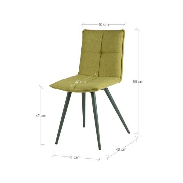 4 žalių valgomojo kėdžių rinkinys "Zoe-image-2