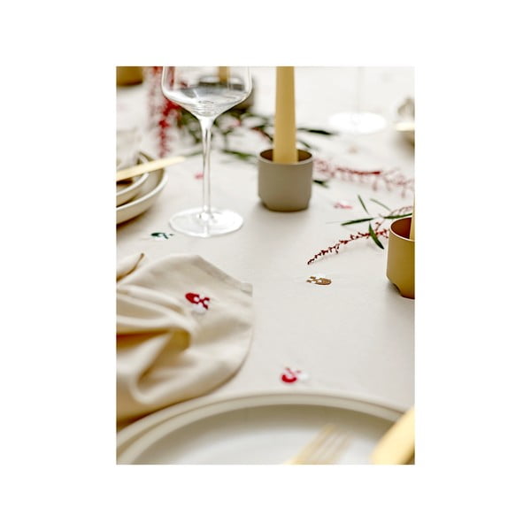 Iš medvilnės staltiesė ø 180 cm Hearts Embloidery – Södahl-image-3