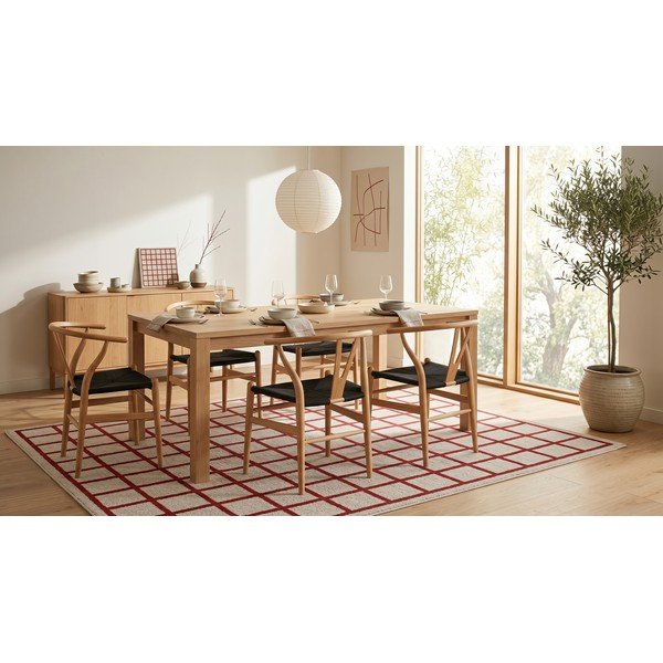 Raudonos spalvos/smėlio spalvos kilimas 160x230 cm Picnic – ESTE-image-3