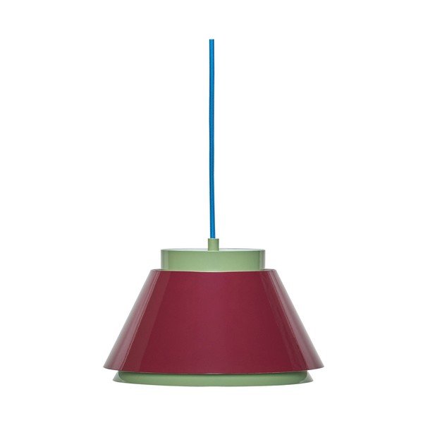 Raudonos spalvos/žalios spalvos iš metalo kabantis šviestuvas ø 25 cm Remi – Hübsch