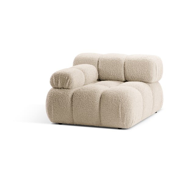 Iš boucle modulinė sofos dalis smėlio spalvos (su kairiuoju kampu) Bellis – Micadoni Home-image-3