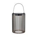 Juodos spalvos lauko LED žibintas saulės baterijos/USB (aukštis 54 cm) Cavia – Markslöjd