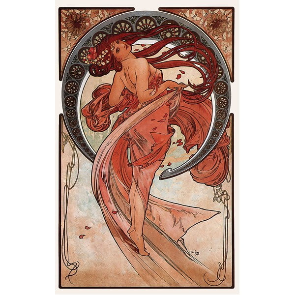 Alfonso Muchos paveikslas "Šokis", 20x30 cm