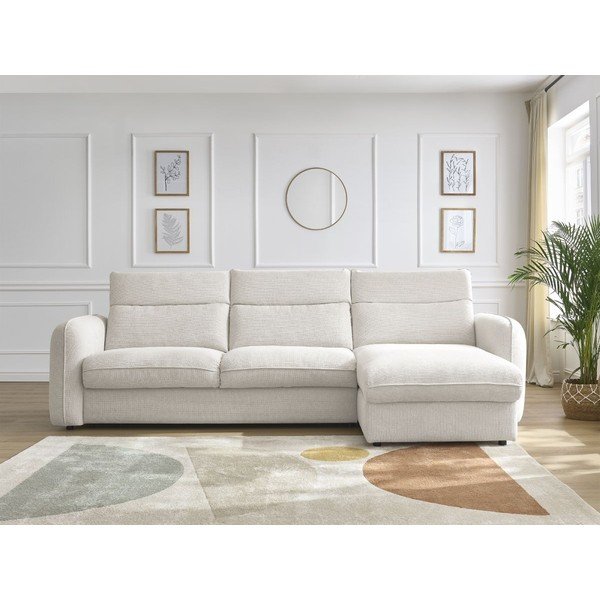 Baltos spalvos kampinė sofa Achille – Bobochic Paris-image-1