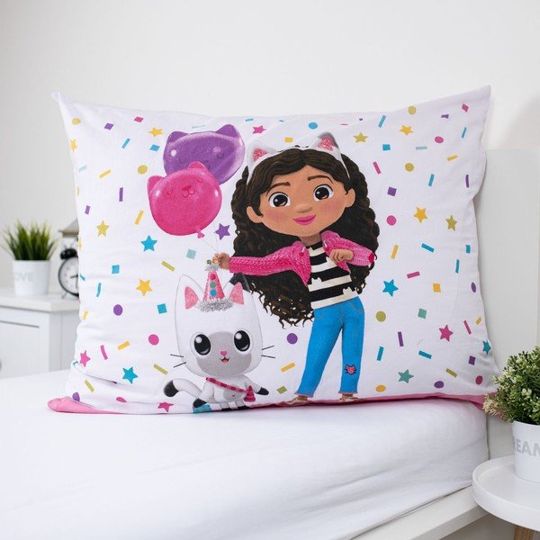 Iš medvilnės viengulė vaikiška patalynė 140x200 cm Gabby's Dollhouse "Confetti" – Jerry Fabrics-image-3