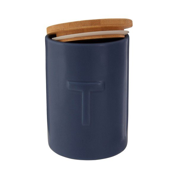 Tamsiai mėlynos spalvos arbatos indelis su bambukiniu dangteliu Premier Housewares Fenwick-image-2