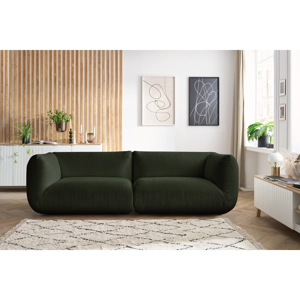 Žalia velvetinė sofa 260 cm Lecomte - Bobochic Paris-image-1