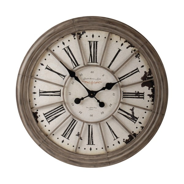 Pilkas "Antic Line" švytuoklinis laikrodis, ⌀ 69 cm