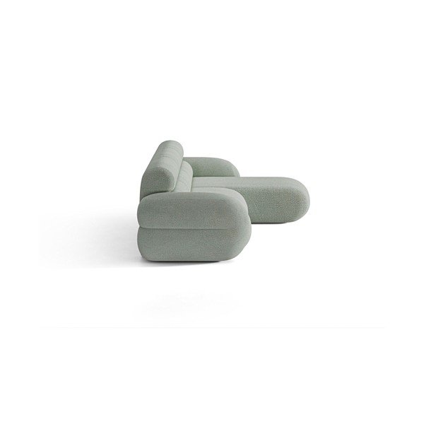 Mėlynos spalvos kampinė sofa iš šenilinio audinio (su dešiniuoju kampu/su gultu) Neo – Micadoni -image-2