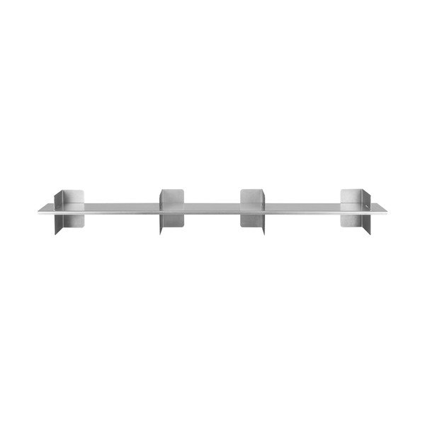 Sidabrinės spalvos iš metalo sieninė lentyna 120 cm Tivo – noo.ma-image-2