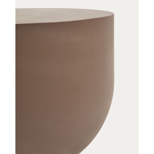 Iš betono apvalios formos sodo kavos staliukas ø 60 cm Garbet – Kave Home-image-4