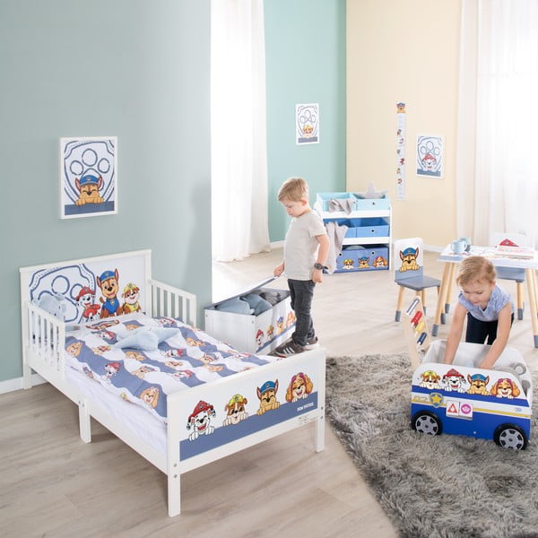 Vaikiška lova baltos spalvos/mėlynos spalvos 70x140 cm Paw Patrol – Roba-image-2