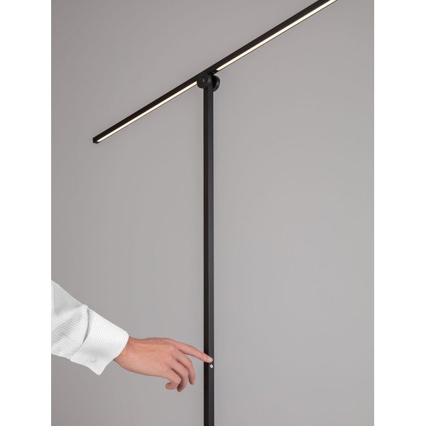 Matinės juodos spalvos iš metalo pastatomas šviestuvas LED su sulankstoma konstrukcija/su pritemdymo funkcija (aukštis 144 cm) Tenso – Nova Luce-image-4