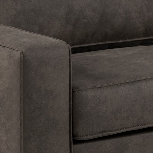 Antracito pilkos spalvos dirbtinės odos sofa Actona Jesolo, 193 cm-image-1