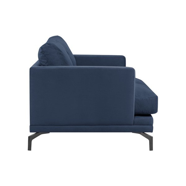 Tamsiai mėlyna sofa su juodos spalvos atramomis kojoms "Windsor & Co Sofos Jupiter-image-2