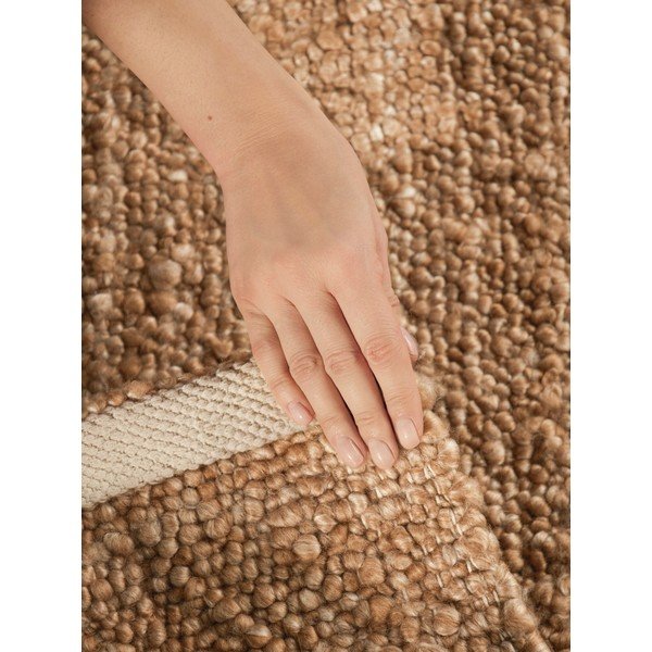 Rankų darbo smėlio spalvos iš boucle kilimas 80x200 cm Notting Hill Portobello – Ted Baker-image-4