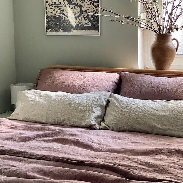 Iš lino pagalvės užvalkalas 40x40 cm Ashes of Roses – Linen Tales-image-1