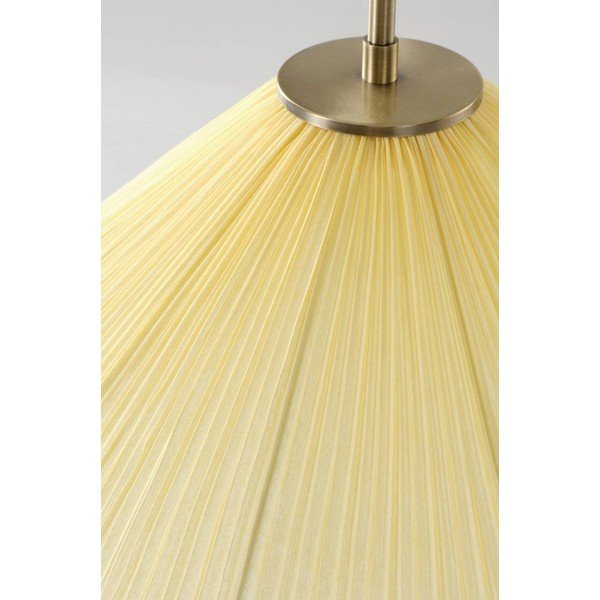 Geltonos spalvos iš tekstilės kabantis šviestuvas ø 50 cm Lunaria – Jotex-image-4