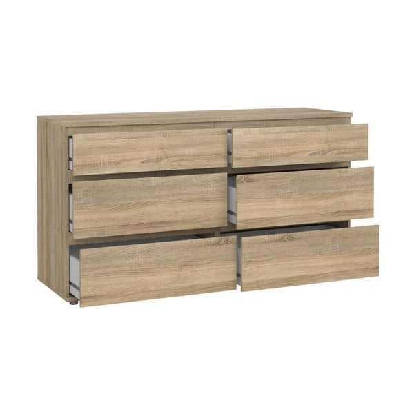 Žema šoninė spintelė natūralios spalvos iš ąžuolo 153x84 cm Nova – Tvilum-image-3