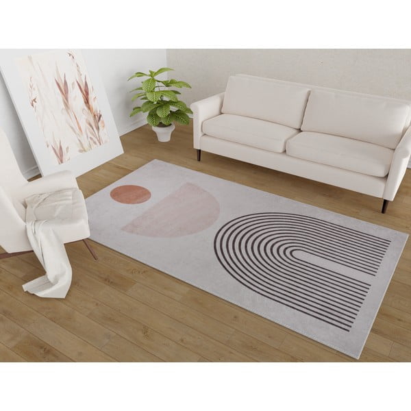 Skalbiamas kilimas kreminės spalvos 50x80 cm – Vitaus-image-1