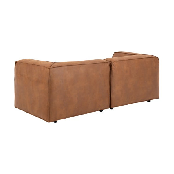 Sofa konjako rudos spalvos iš dirbtinės odos 208 cm Fairfield Kentucky – Bonami Selection-image-4