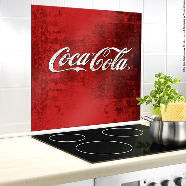 "Wenko Coca-Cola Classic" stiklinis sieninis viryklės dangtis, 70 x 60 cm