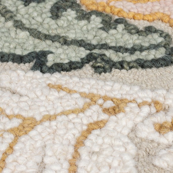 Rankų darbo iš vilnos kilimas šviesiai rožinės spalvos 160x230 cm Daphne Shaped Floral – Flair Rugs-image-4