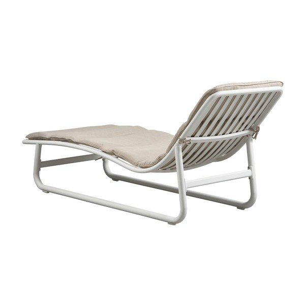 Metalinis sodo šezlongas baltos spalvos/kreminės spalvos Birch – Exotan-image-4