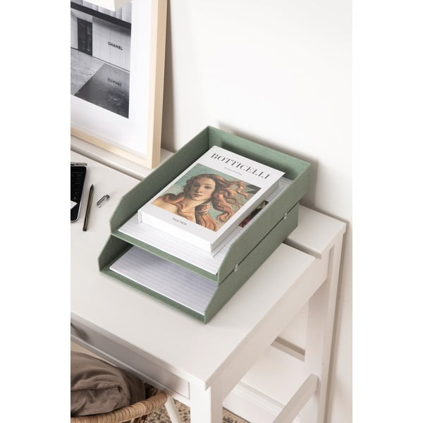 Žalios spalvos iš kartono biuro organizatoriai 5 vnt. dokumentams Holger Canvas Paper Laminate – Bigso-image-2