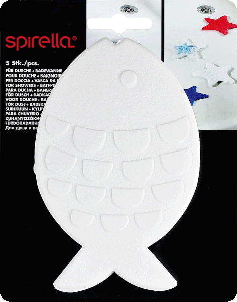 Vaikiški neslystantys kilimėliai 5 vnt. vonioms 16x10,5 cm Globefish – Spirella-image-2