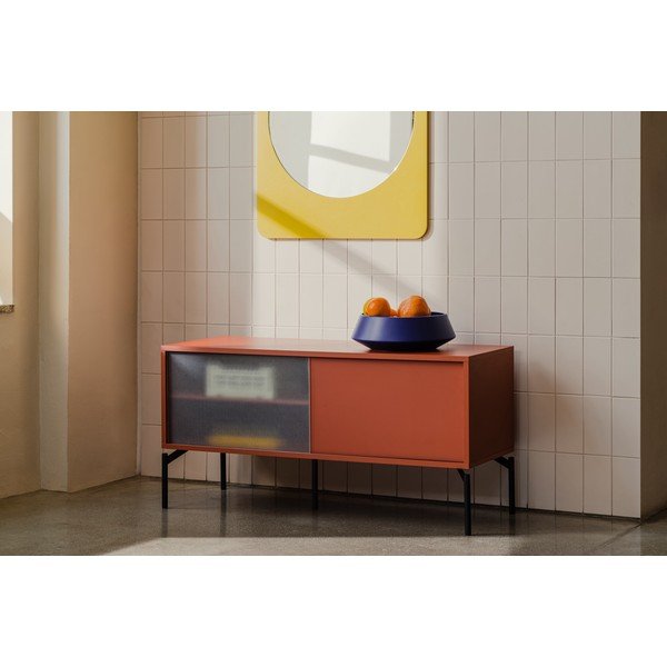 Terakotos spalvos TV spintelė 116x55x42 cm Met Mini – noo.ma-image-1