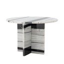 Juodos ir baltos spalvos iš marmuro apvalios formos kavos staliukas ø 61 cm Rosito – Bloomingville