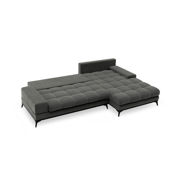 Tamsiai pilka kampinė sofa-lova Windsor & Co Sofas Deneb, kampas dešinėje-image-4