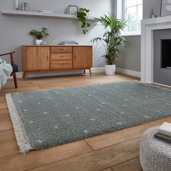 Mėtų žalios spalvos kilimas Think Rugs Boho Dots, 160 x 220 cm-image-2