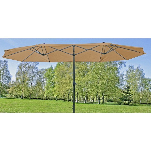 Skėtis nuo saulės pilkos spalvos 265x460 cm – Garden Pleasure-image-1