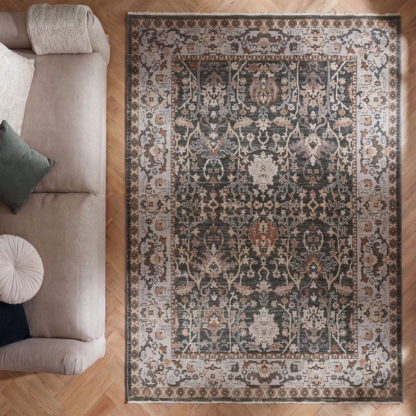 Žalios spalvos kilimas 160x230 cm Amelina Vintage – Flair Rugs-image-1