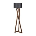 Juodos spalvos/rudos spalvos pastatomas šviestuvas (aukštis 149 cm) su tekstiliniu gaubtu Maçka – Opviq lights