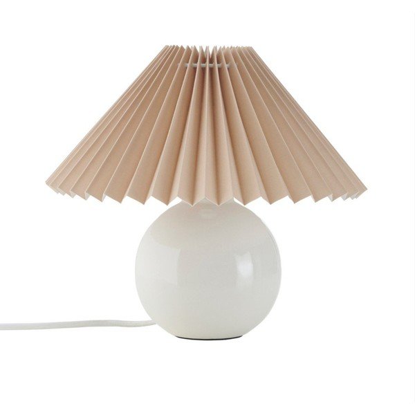 Smėlio spalvos/kreminės spalvos iš tekstilės stalinis šviestuvas (aukštis 22 cm) Mimmi – Ellos Home