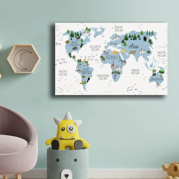 Vaikiškas paveikslas 45x70 cm Map - Wallity-image-1
